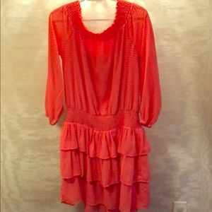 Fun flowing coral Michael Kors dress